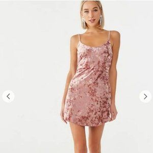 Pink Velvet Mini Dress.